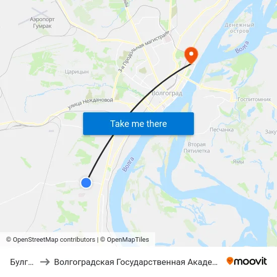 Булгакова to Волгоградская Государственная Академия Физической Культуры map
