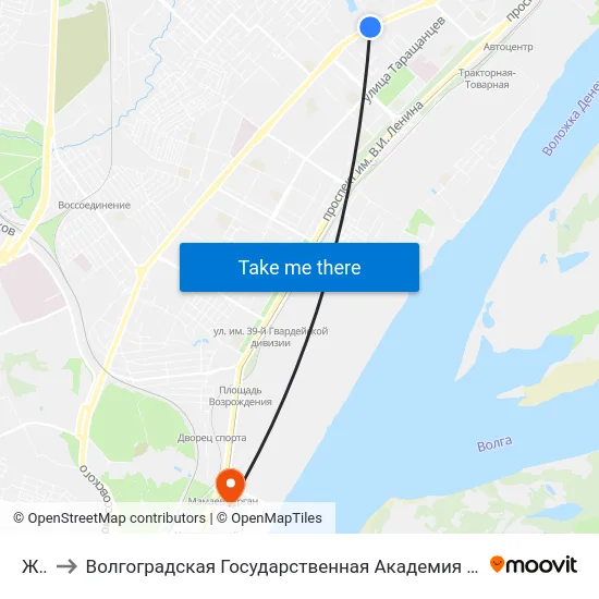 Жко to Волгоградская Государственная Академия Физической Культуры map