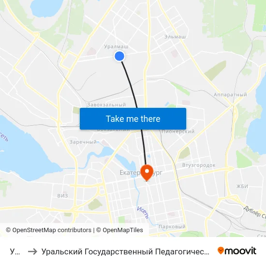 Узтм to Уральский Государственный Педагогический Университет map