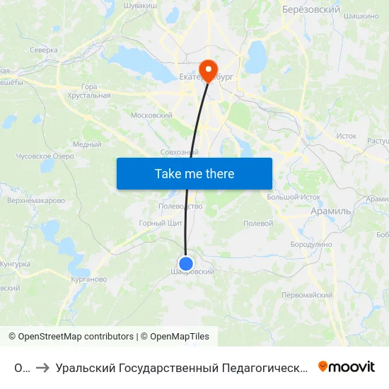 Опх to Уральский Государственный Педагогический Университет map