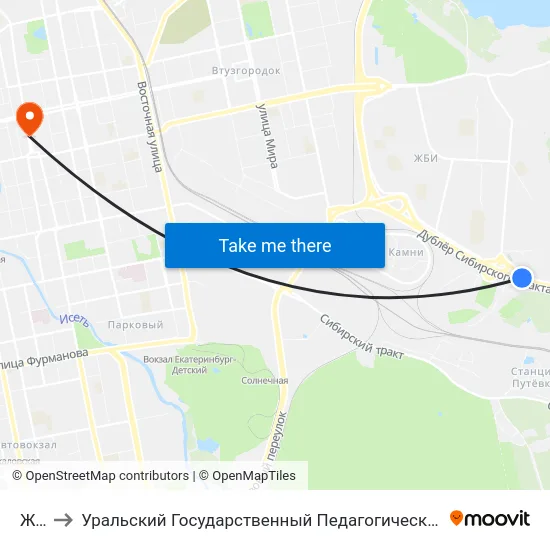Жби to Уральский Государственный Педагогический Университет map