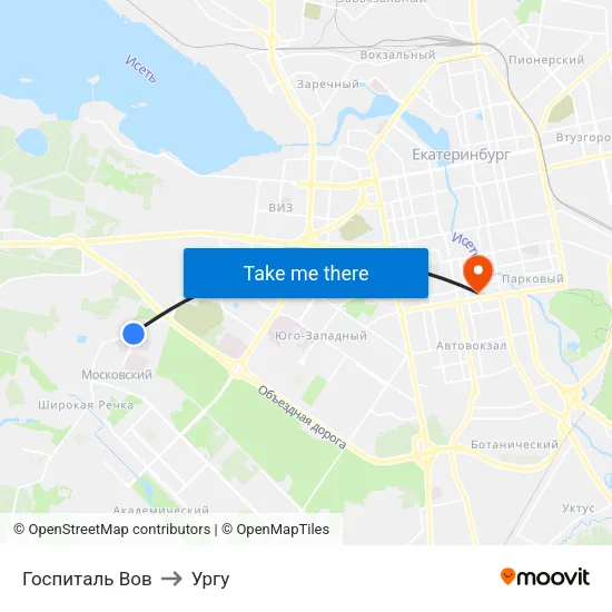 Госпиталь Вов to Ургу map