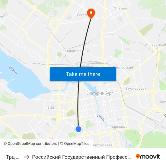 Трц Фанфан to Российский Государственный Профессионально-Педагогический Университет map