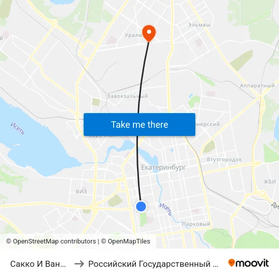 Сакко И Ванцетти (Ул. Куйбышева) to Российский Государственный Профессионально-Педагогический Университет map
