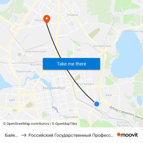 Байкальская to Российский Государственный Профессионально-Педагогический Университет map