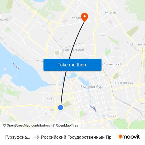 Гурзуфская (Ул. Посадская) to Российский Государственный Профессионально-Педагогический Университет map