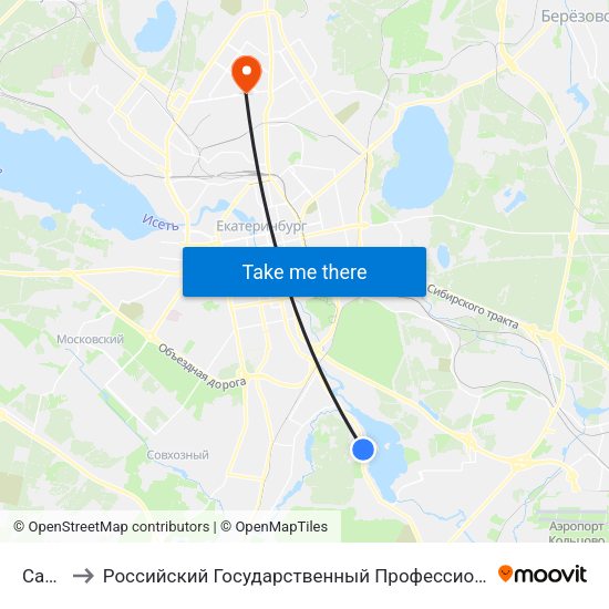 Садовая to Российский Государственный Профессионально-Педагогический Университет map