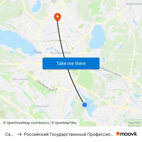 Садовая to Российский Государственный Профессионально-Педагогический Университет map
