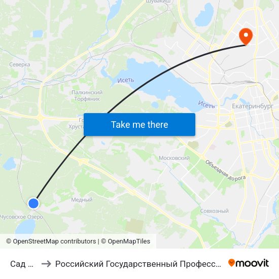 Сад Визовец to Российский Государственный Профессионально-Педагогический Университет map