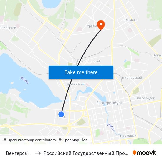 Венгерских Коммунаров to Российский Государственный Профессионально-Педагогический Университет map