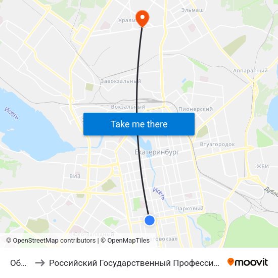 Облсобес to Российский Государственный Профессионально-Педагогический Университет map