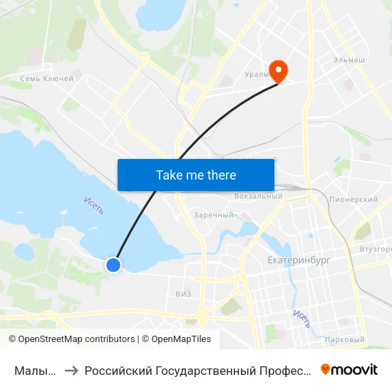 Малый Конный to Российский Государственный Профессионально-Педагогический Университет map