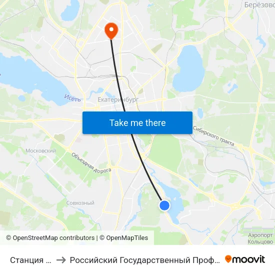 Станция Садоводства to Российский Государственный Профессионально-Педагогический Университет map