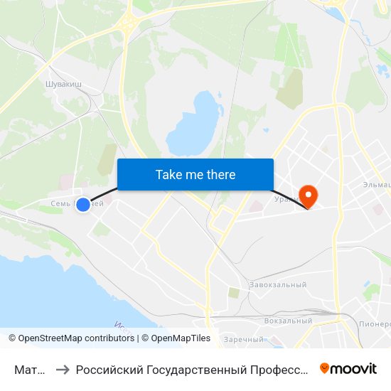 Матросская to Российский Государственный Профессионально-Педагогический Университет map