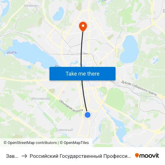 Завод Рти to Российский Государственный Профессионально-Педагогический Университет map