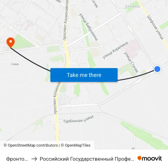 Фронтовых Бригад to Российский Государственный Профессионально-Педагогический Университет map