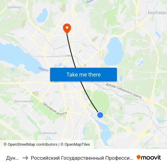 Дунайская to Российский Государственный Профессионально-Педагогический Университет map