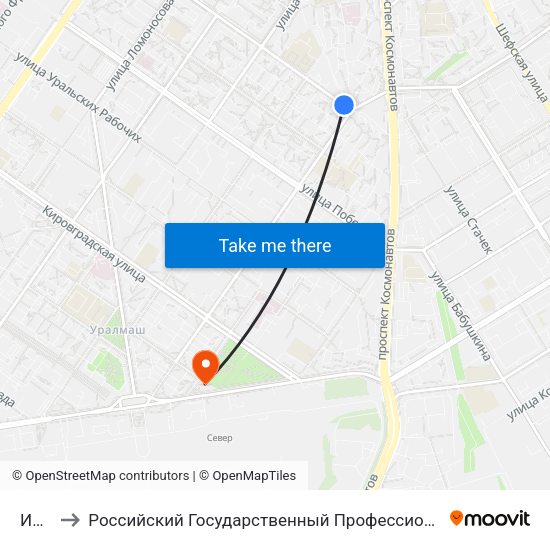 Ильича to Российский Государственный Профессионально-Педагогический Университет map