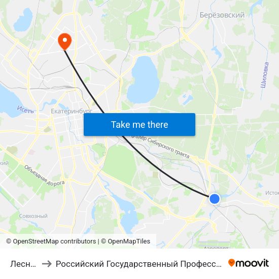 Лесничество to Российский Государственный Профессионально-Педагогический Университет map