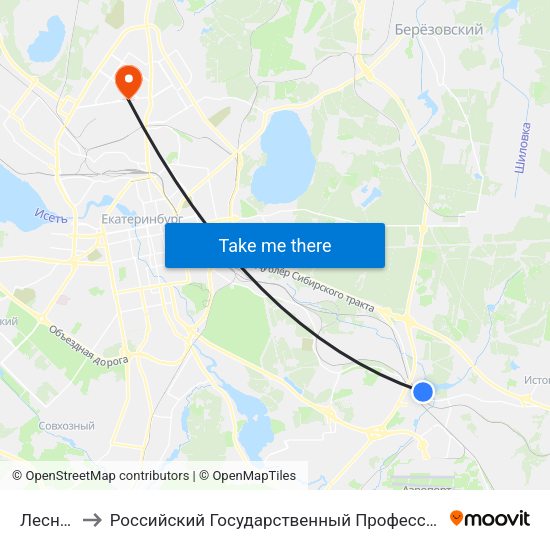 Лесничество to Российский Государственный Профессионально-Педагогический Университет map