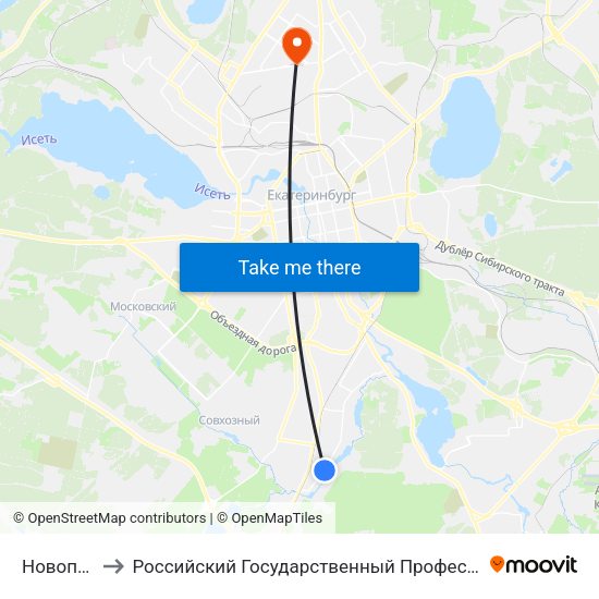 Новопашинский to Российский Государственный Профессионально-Педагогический Университет map