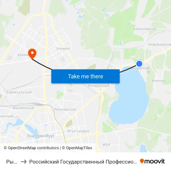 Рыбаков to Российский Государственный Профессионально-Педагогический Университет map