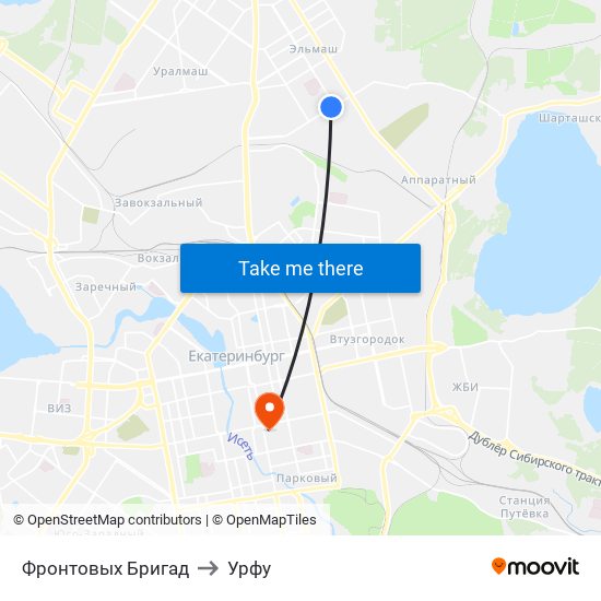 Фронтовых Бригад to Урфу map