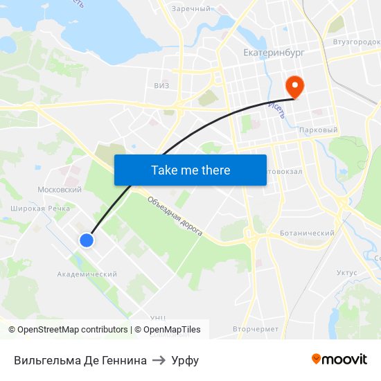 Вильгельма Де Геннина to Урфу map