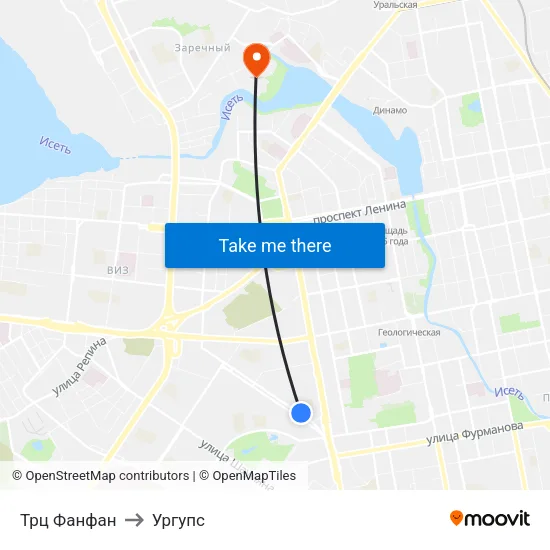 Трц Фанфан to Ургупс map