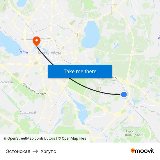 Эстонская to Ургупс map