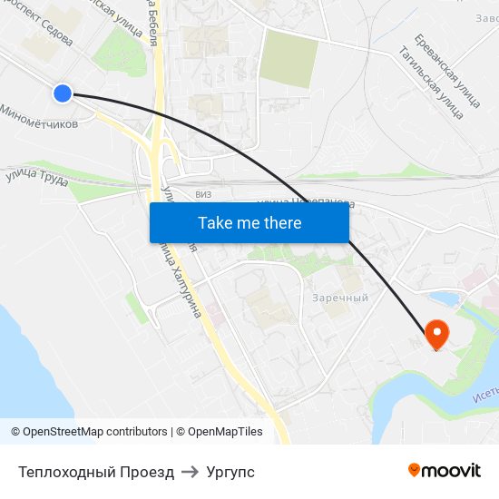 Теплоходный Проезд to Ургупс map