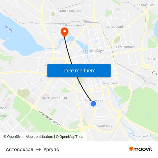 Автовокзал to Ургупс map