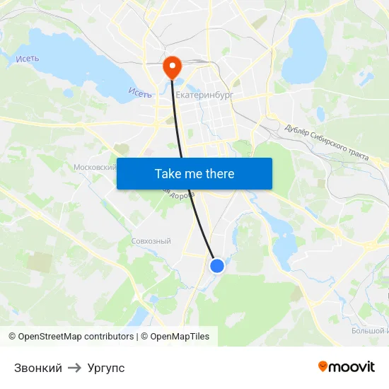 Звонкий to Ургупс map