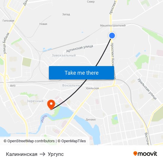 Калининская to Ургупс map