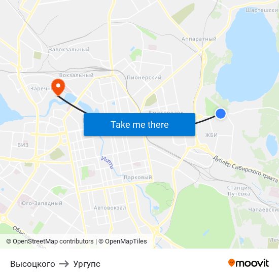 Высоцкого to Ургупс map