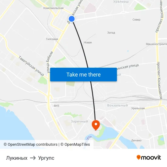 Лукиных to Ургупс map