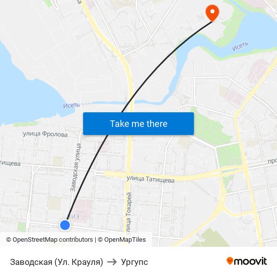 Заводская (Ул. Крауля) to Ургупс map