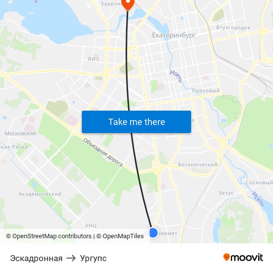 Эскадронная to Ургупс map