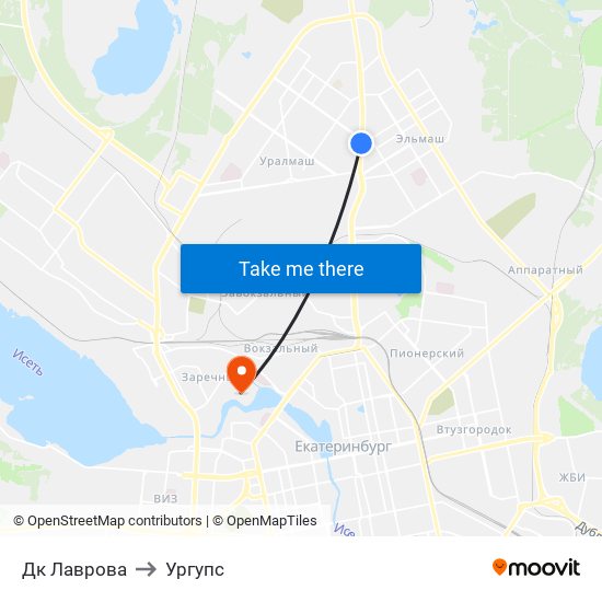 Дк Лаврова to Ургупс map