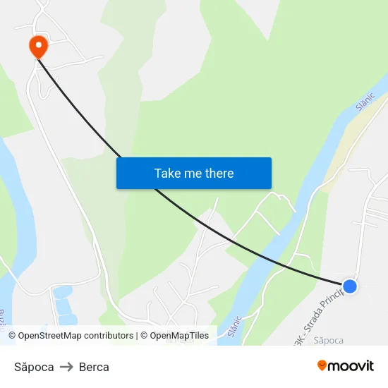 Săpoca to Berca map
