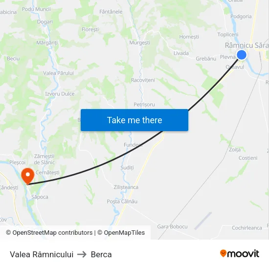 Valea Râmnicului to Berca map