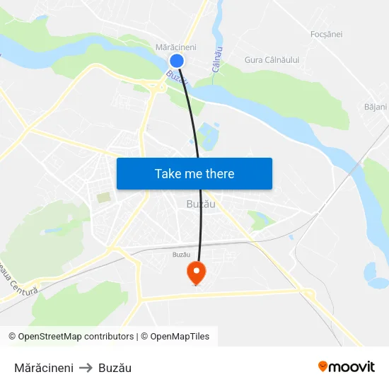 Mărăcineni to Buzău map