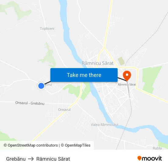 Grebănu to Râmnicu Sărat map