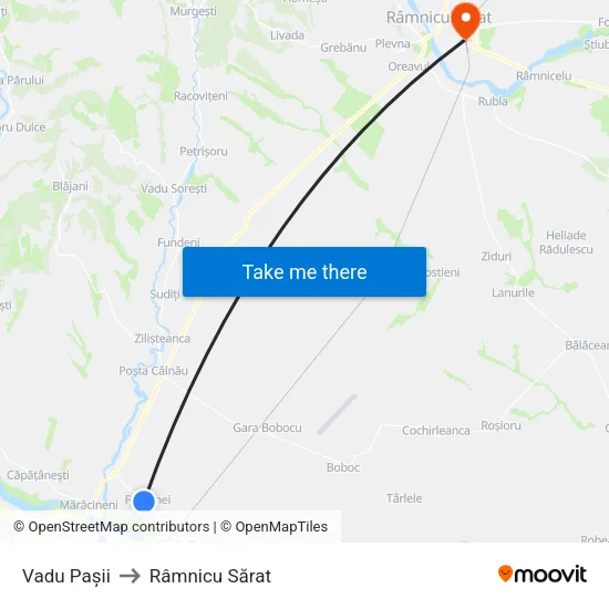 Vadu Pașii to Râmnicu Sărat map
