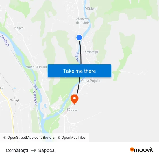 Cernăteşti to Săpoca map