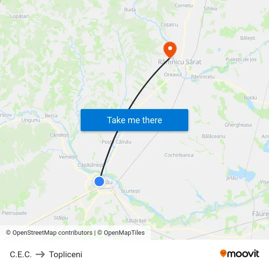 C.E.C. to Topliceni map