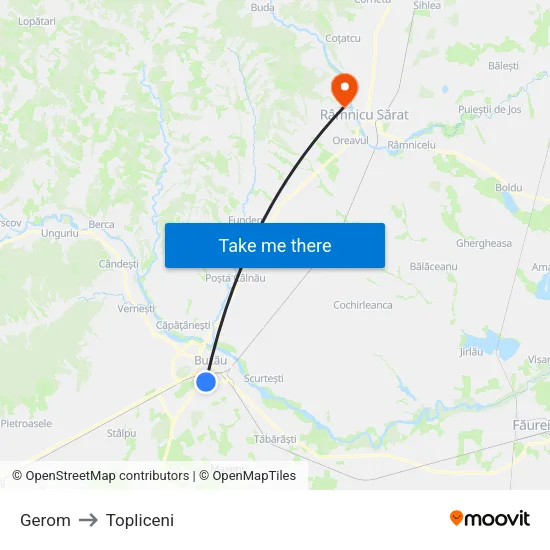 Gerom to Topliceni map