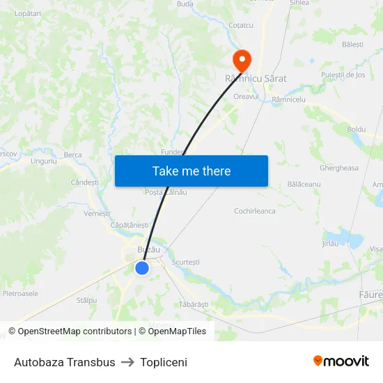 Autobaza Transbus to Topliceni map