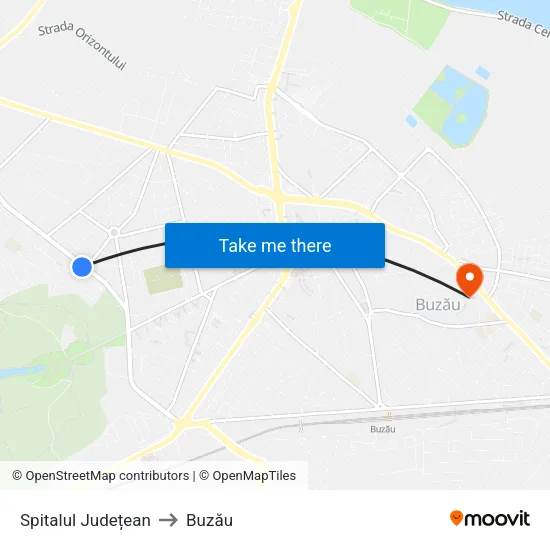 Spitalul Județean to Buzău map
