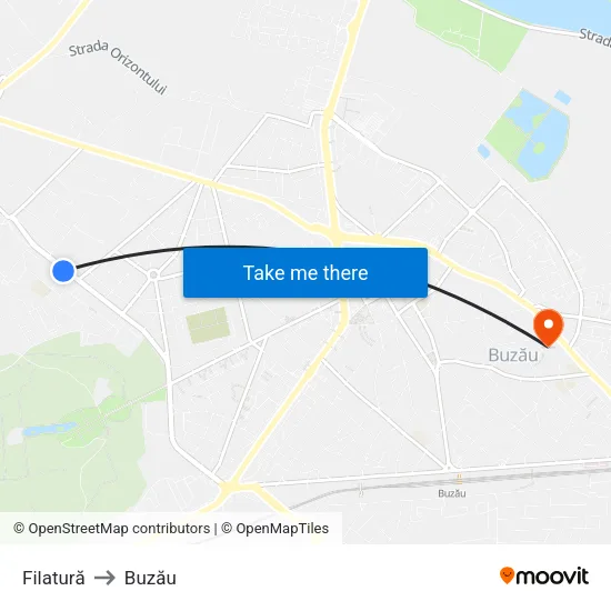 Filatură to Buzău map